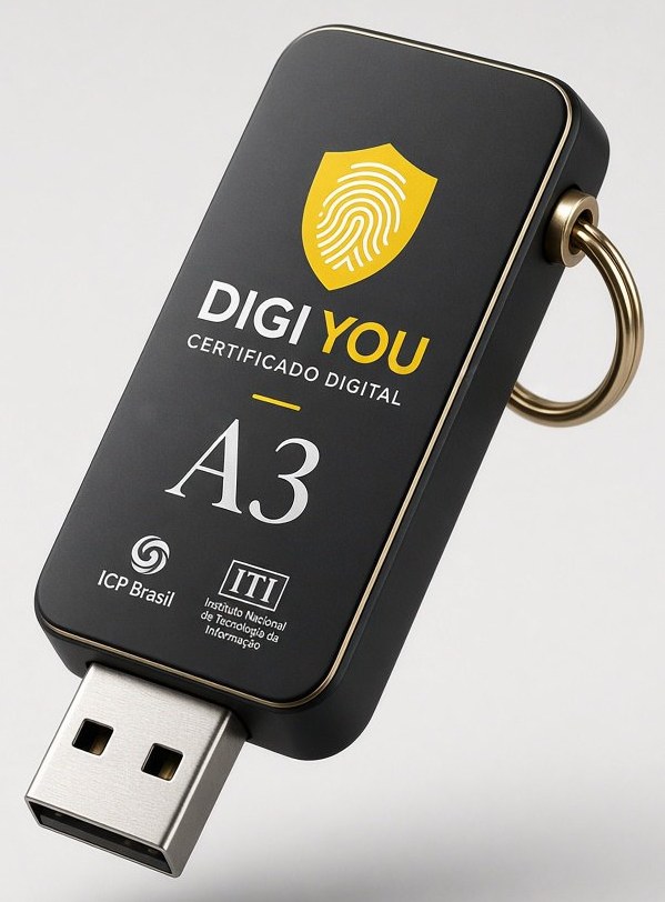 Token USB Digiyou com o certificado A3 gravado