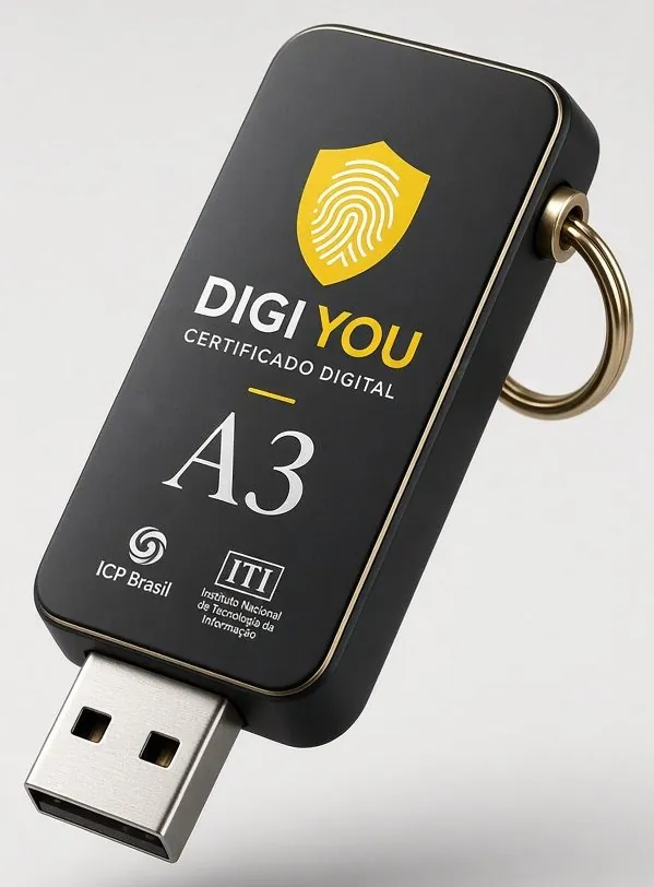 Token USB Digiyou com o certificado A3 gravado